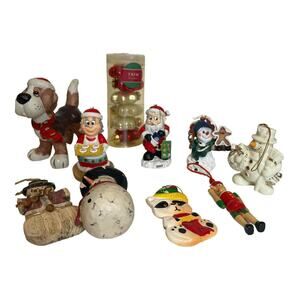 Lot of 10 vintage ornaments includes 2003 Marathon series